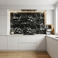 30X60 cm Kendinden Yapışkanlı Duvar,banyo,tezgah Arası Kaplama Siyah Çizgili Mermer 6 Adet