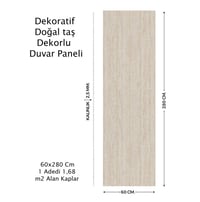 60X280 Duvar Paneli Doğal Taş Desen ,salon,duvar,traverten