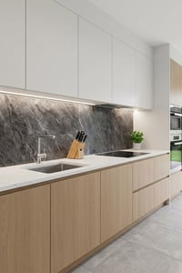 60X60 cm Kendinden Yapışkanlı Duvar,banyo,tezgah Arası Antrasit Mermer-6 Adet