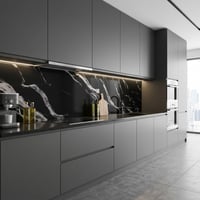 60X60 cm Kendinden Yapışkanlı Duvar,banyo,tezgah Arası Siyah Mermer-100 Adet