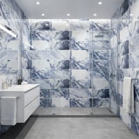 60X60 cm Kendinden Yapışkanlı Duvar,banyo,tezgah Arası Gri-mavi Mermer-24 Adet