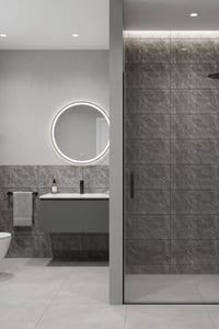 60X60 cm Kendinden Yapışkanlı Duvar,banyo,tezgah Arası Antrasit Mermer-48 Adet