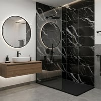 60X60 cm Kendinden Yapışkanlı Duvar,banyo,tezgah Arası Siyah Mermer-24 Adet