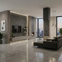 Brano 70X77 cm Kendinden Yapışkanlı Kabartmalı, Gri Kiremit Desenli duvar kaplama