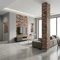 Brano 70X77 cm Kendinden Yapışkanlı Kabartmalı, Kiremit Desenli duvar kaplama