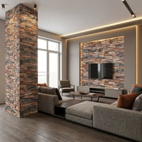 Brano 70X77 cm Kendinden Yapışkanlı Kabartmalı, Kiremit Desenli duvar kaplama