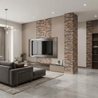 Brano 70X77 cm Kendinden Yapışkanlı Kabartmalı, Kiremit Desenli duvar kaplama