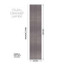 Brano Antrasit Desenli Duvar Lambiri 60x280 Cm-Kendinden Yapışkanlı