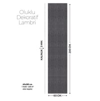 Brano Koyu Kahve Ahşap Desen Duvar Lambiri 60x280 Cm-Kendinden Yapışkanlı