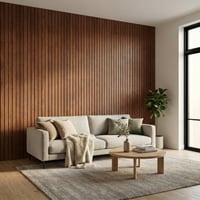 Brano Koyu Kahve Ceviz Desen Duvar Lambiri 60x280 Cm-Kendinden Yapışkanlı
