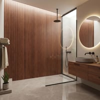 Brano Koyu Kahve Ceviz Desen Duvar Lambiri 60x280 Cm-Kendinden Yapışkanlı