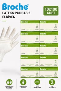 LATEKS PUDRASIZ MUAYENE ELDİVENİ S BEDEN 10'LU PAKET