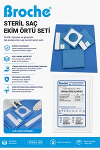 STERİL SAÇ EKİM ÖRTÜ SETİ 30'LU