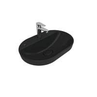 310200200535 ZERO 2.0 60X40 YARI GÖMME OVAL LAVABO SİYAH