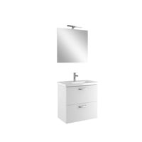 310300104637NOAH 65 CM BEYAZ ÇİFT ÇEKMECELİ ALT DOLAP + LAVABO + AYNA