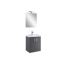 310300104644NOAH 55 CM ANTRASİT KAPAKLI ALT DOLAP + LAVABO +AYNA