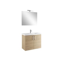 310300104667NOAH 80 CM MEŞE KAPAKLI ALT DOLAP + LAVABO + AYNA