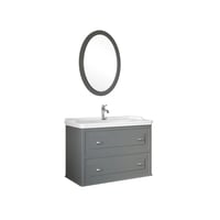 610100200142MIRO 100 CM ALT DOLAP + LAVABO + AYNA MAT GRİ