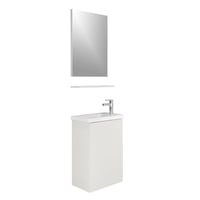 610100201205MİNİMALİST 50 CM BEYAZ AKSESUARSIZ ALT DOLAP + LAVABO +BEYAZ  ETAJER +AYNA
