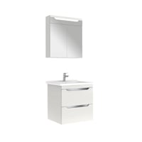 610100201229CASILLA 65 CM ALT DOLAP + LAVABO + AYNA DOLAP MAT GRİ