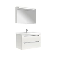 610100201233CASILLA 100 CM ALT DOLAP + LAVABO + AYNA DOLAP MAT GRİ