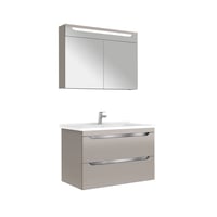 610100201234CASILLA 100 CM ALT DOLAP + LAVABO + AYNA DOLAP MAT VİZON