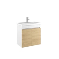 610100202025OPTIMUM PLUS 65 CM BEYAZ / MEŞE ALT DOLAP + LAVABO + 65 CM BEYAZ / MEŞE RAFLI AYNA DOLAP