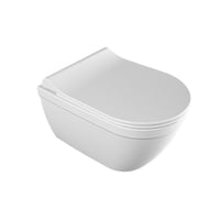 Kale Idea Kanalsız Akış Asma Klozet + Ultra Slim Yavaş Kapanan Klozet Kapağı-Asma Klozet-610100100720-Kale