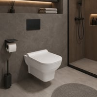 Kale Loft Kanalsız Asma Klozet + Ultra Slim Yavaş Kapanan Klozet Kapağı-Asma Klozet-610100100641-Kale