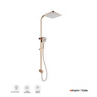 Kale Rain Kare Push Button Rose Gold Duş Barı-Duş Barları-410200505504-Kale