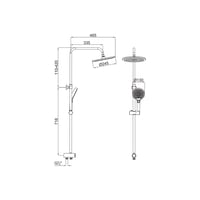 Kale Rain Yuvarlak Push Button Altın Duş Barı-Duş Barları-410200505500-Kale