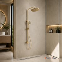 Kale Rain Yuvarlak Push Button Altın Duş Barı-Duş Barları-410200505500-Kale