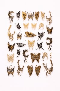 Bronze Gothic Butterfly Nail Art Sticker – SW-CS062