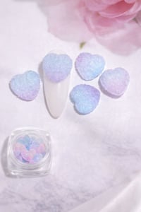 Candy Glow 3D Sugar Heart Nail Charm – Aurora Pastel No:03
