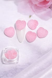 Candy Glow 3D Sugar Heart Nail Charm – Baby Pink No:06