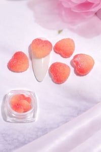 Candy Glow 3D Sugar Heart Nail Charm – Peach Coral No:08