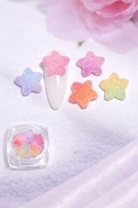 Candy Glow 3D Sugar Star Nail Charm – Pastel Mix No:10