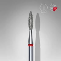 Elmas Alev Freze, Kırmızı, Çap 2,1 mm, Çalışma Kısmı 8 mm