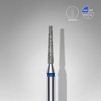 Elmas Kesik Koni Freze, Mavi, Çap 1,6 mm, Çalışma Kısmı 10 mm