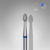 Elmas Sivri tomurcuk freze ucu, Mavi, Çap 2,5 mm, Çalışma Kısmı 4,5 mm