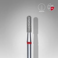 Elmas Yuvarlanmış  Silindir Freze, Kırmızı, Çap 2,3 mm, Çalışma Kısmı 8 mm