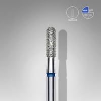 Elmas Yuvarlanmış  Silindir Freze, Mavi, Çap 2,3 mm, Çalışma Kısmı 8 mm