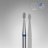Elmas Yuvarlanmış tomurcuk freze ucu, Mavi, Çap 1,6 mm, Çalışma Kısmı 3,4 mm