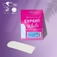 EXPERT 10 Pedikür Törpü İçin Yedek Beyaz Törpüler, 80 Grit (30 Adet)