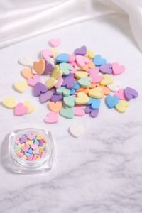 Kawaii Pastel Kalp Nail Charm 3D Tırnak Süsü Karışık Renk No:02