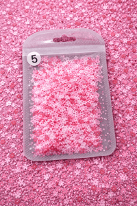 Mini Daisy Flower Confetti Nail Art Dekor – Pink Mix No:05