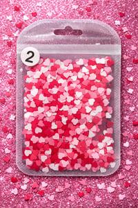 Mini Heart Confetti Nail Art Dekor – Pink & Red Mix No:02