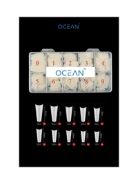 Ocean Yarım Ay Tips , Protez Tırnak Kemik Rengi Özel Kutulu 500'lü Tips ASU57