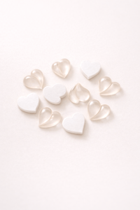 Pearl White Heart Tırnak Taşı