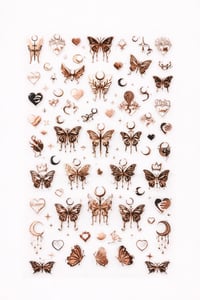 Rose Gold Gothic Butterfly Nail Art Sticker – SW-CS064